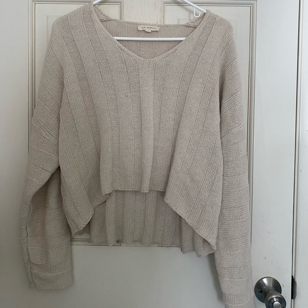 Cream knit sweater